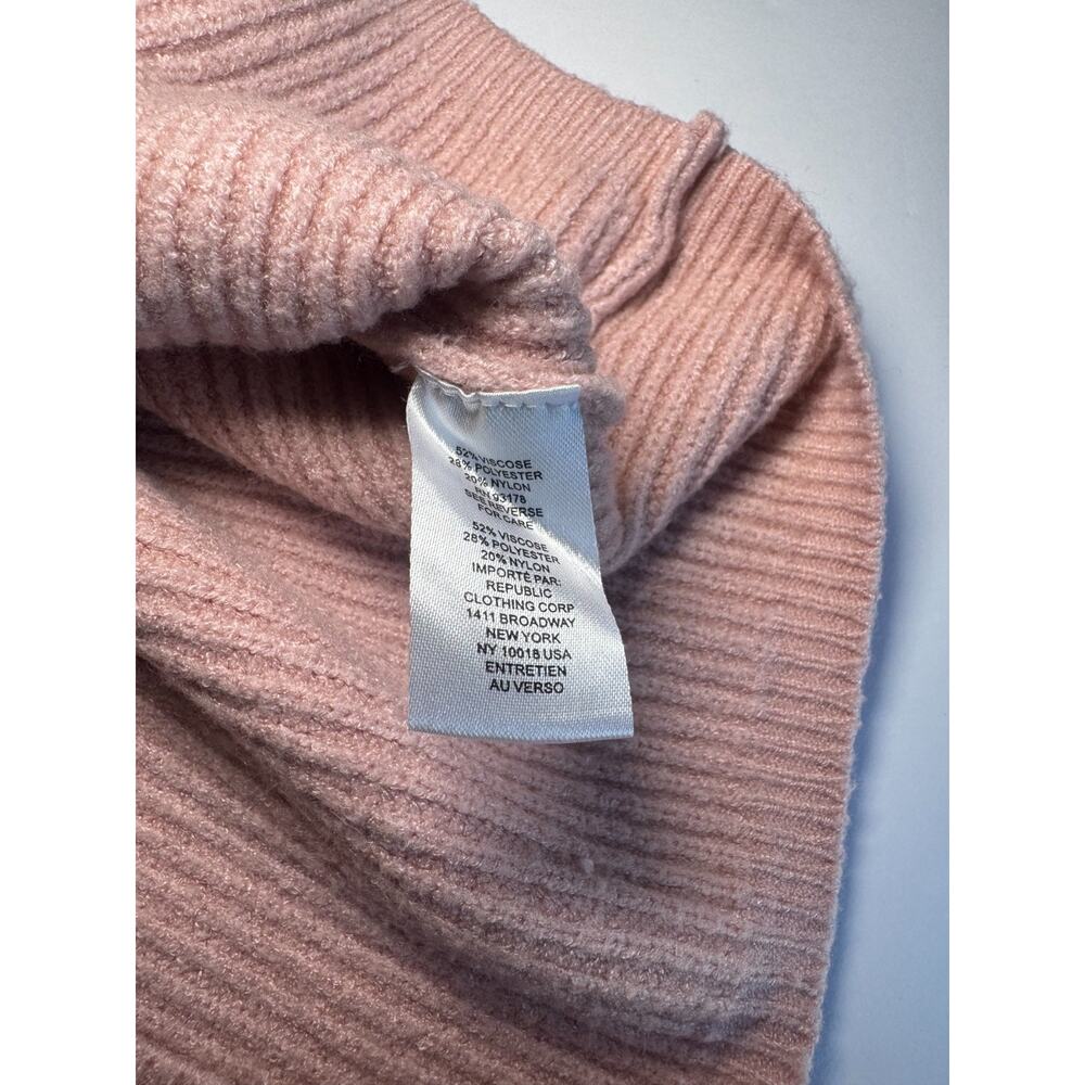 Tahari Blush Pink Ribbed Sweater Women’s Large Crew Neck Soft Knit Pullover - Picture 9 of 10